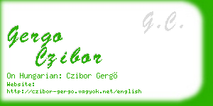 gergo czibor business card