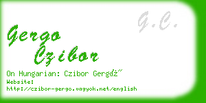 gergo czibor business card